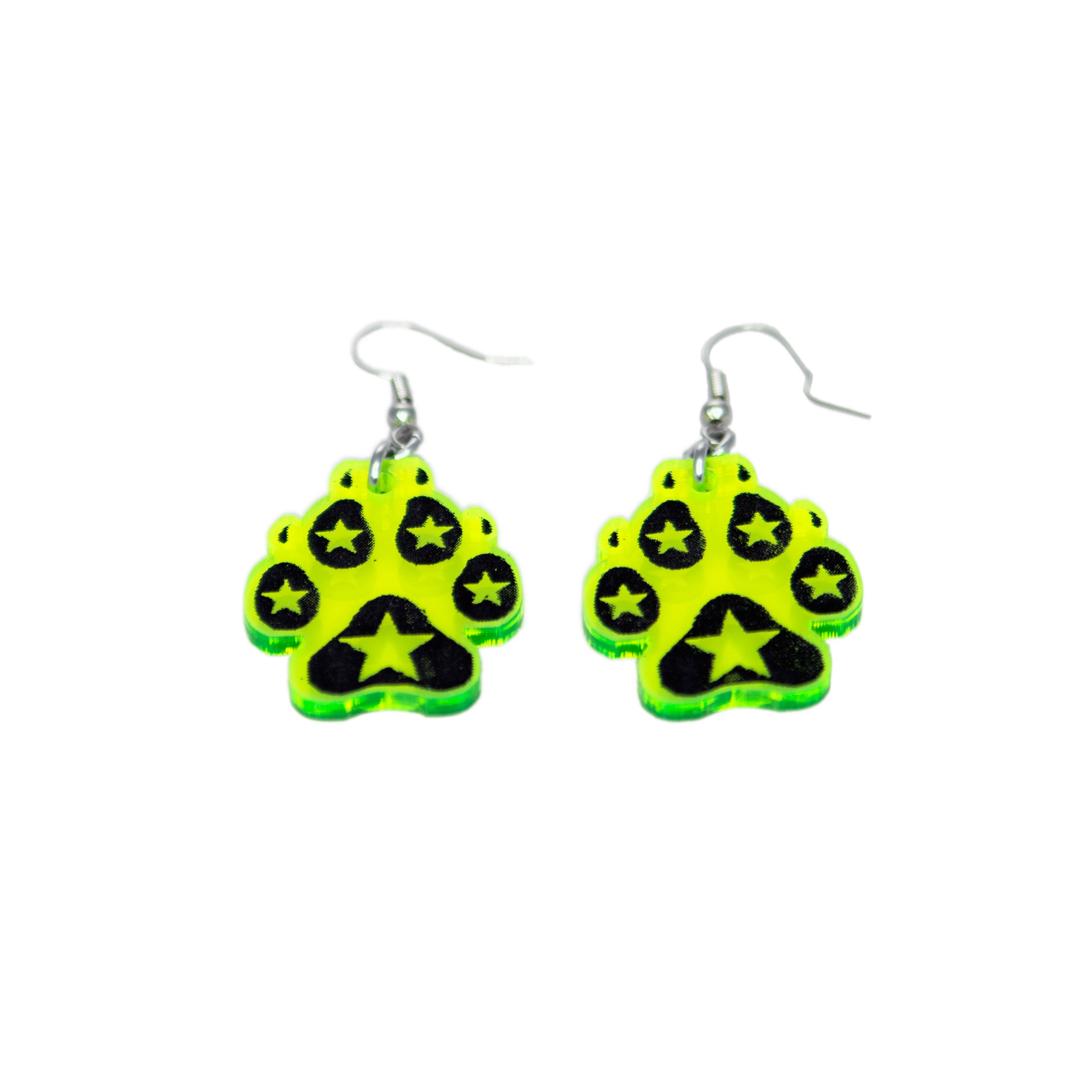 Pawstar Logo Acrylic Earrings - Pawstar Pawstar Earrings cosplay, costume, Cutebits, furry, ship-15, ship-15day, swag