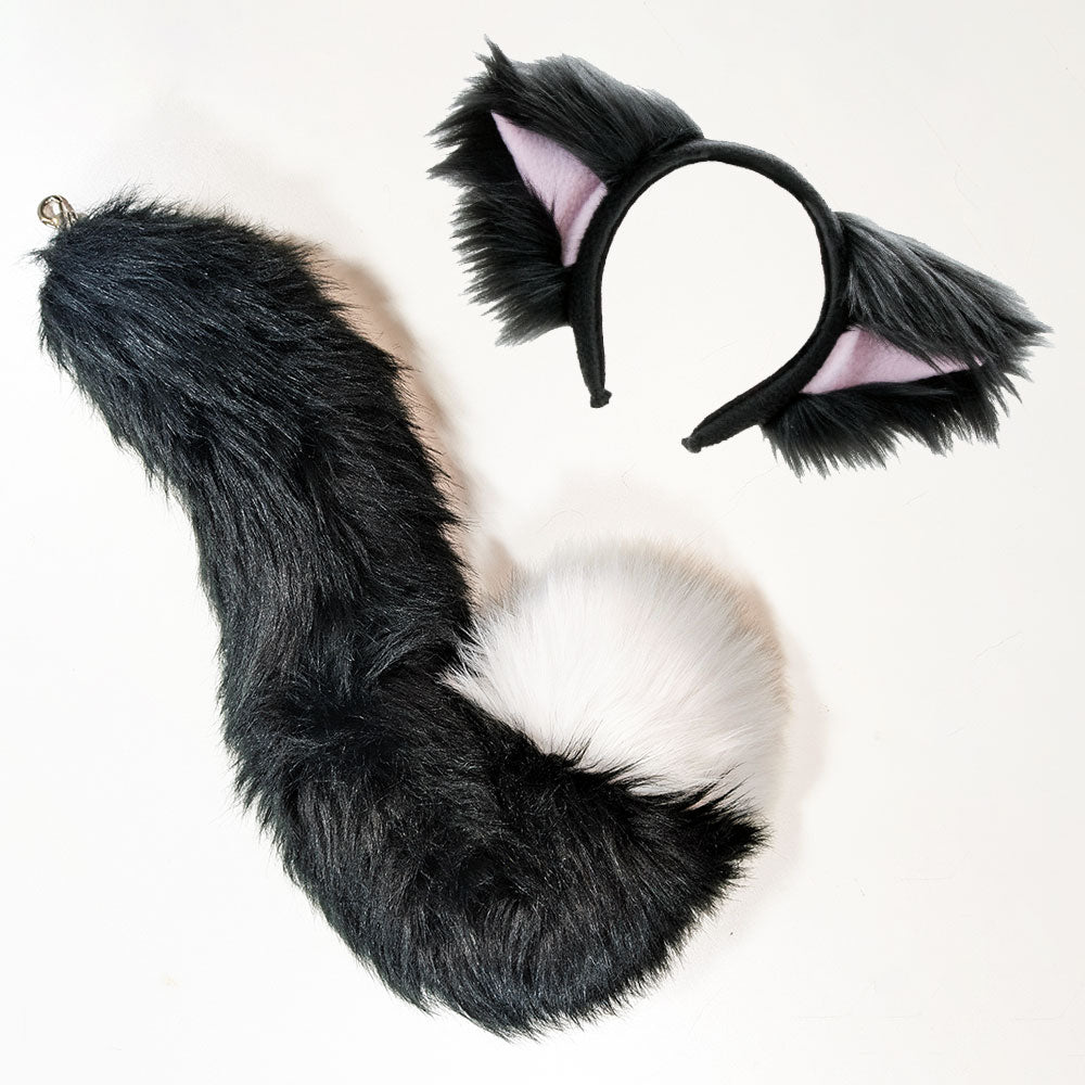 Chibi Kitty Curl Ear & Tail Set