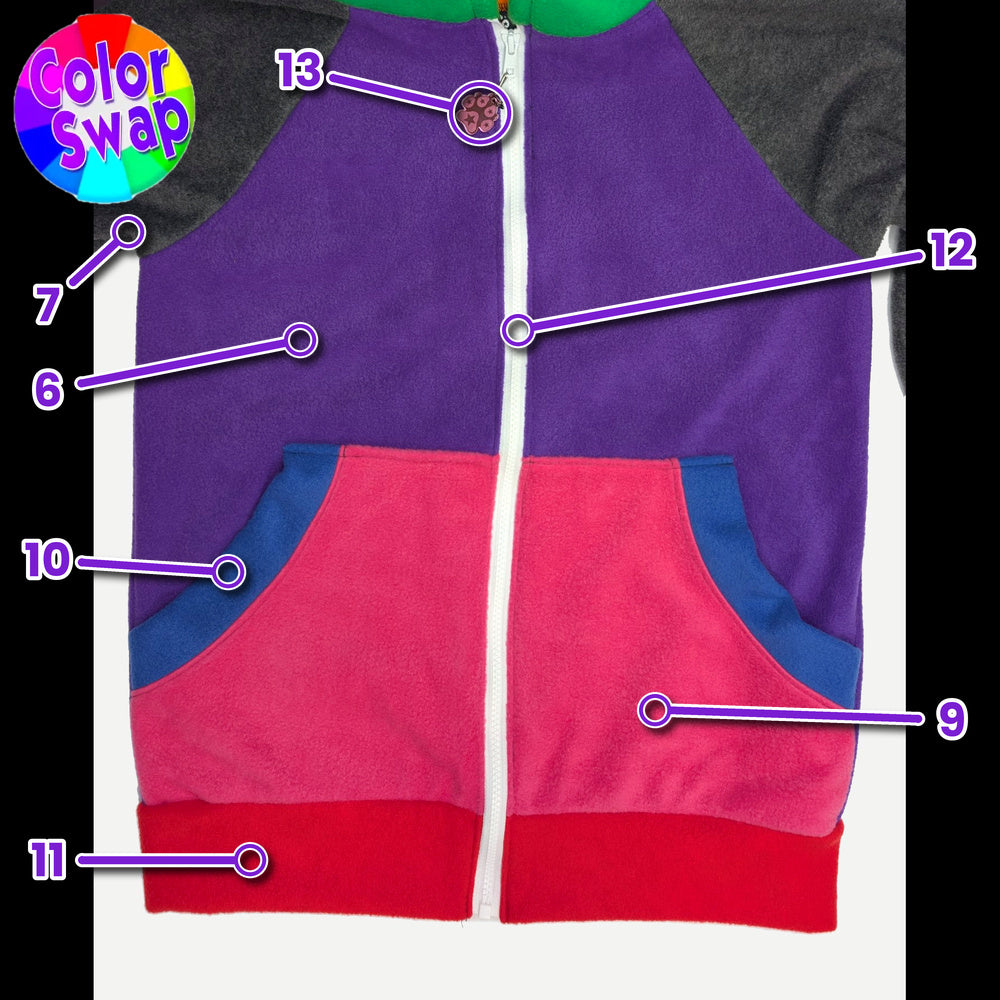☆ Color-Swap Fox Yip Hoodie