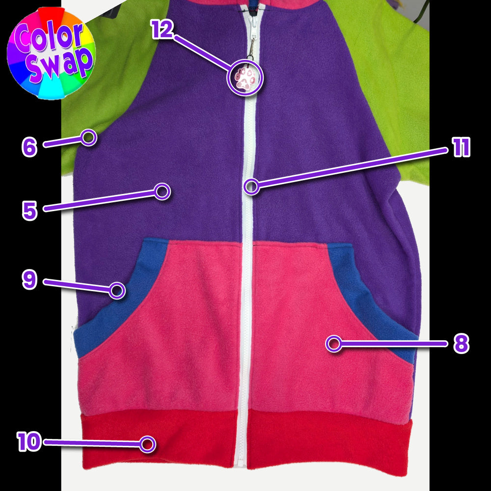 ☆ Color-Swap Kitty Mew Hoodie