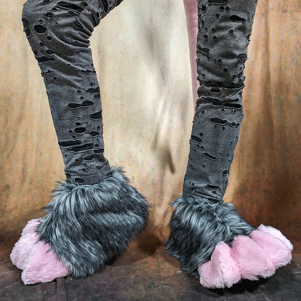 Opossum Foot Paw Covers - Pawstar Pawstar Foot Covers foot paws, fursuit, limited, opossum
