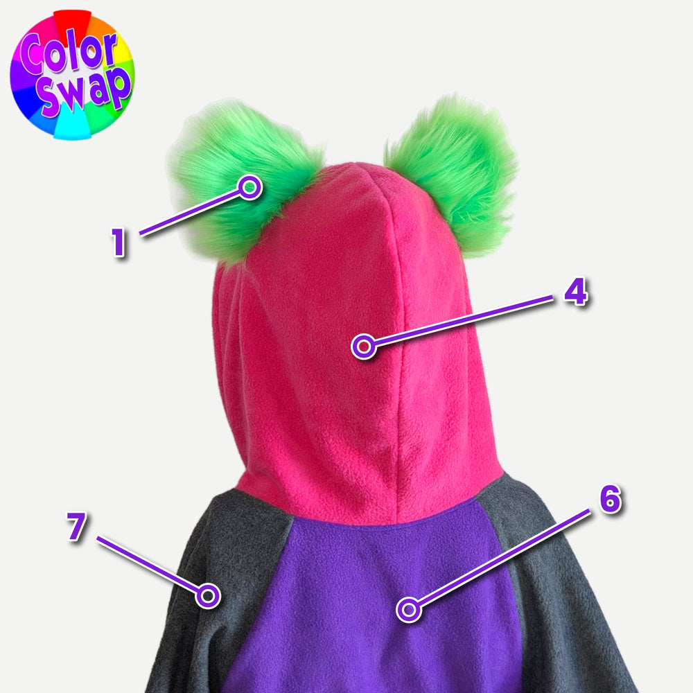 ☆ Color-Swap Raccoon Hoodie