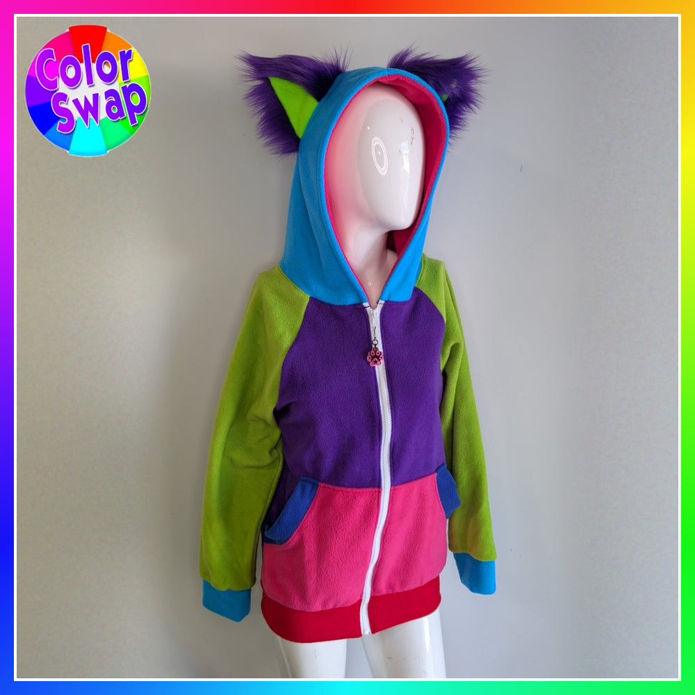 ☆ Color-Swap Kitty Mew Hoodie