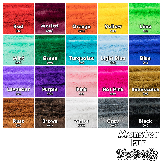 Pawstar classic faux fur swatch page