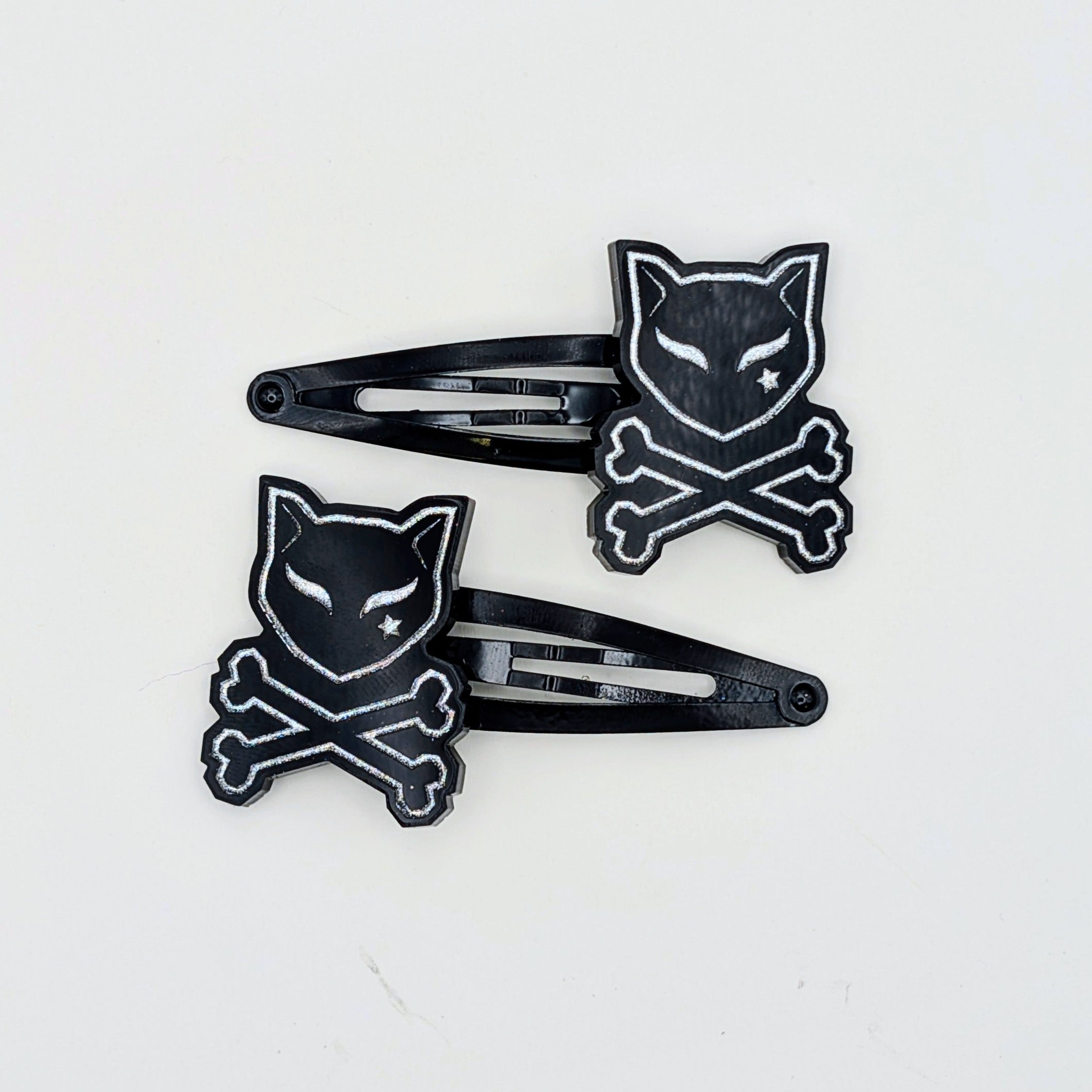 Mini Bad Kitty Hair Clip Set