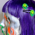 Mini Alien Hair Clip Set