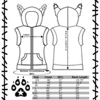 CUSTOM Fox Yip Sleeveless Hoodie - Pawstar Pawstar Sleeveless Hoodie clothing, cosplay, costume, custom, Feline, furry, hoodie, ship-15