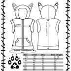 CUSTOM Fluffy Mew Sleeveless Hoodie - Pawstar Pawstar Sleeveless Hoodie clothing, cosplay, costume, custom, Feline, furry, hoodie, ship-15