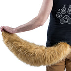 butterscotch tan brown Pawstar Full Wolf Tail furry partial fursuit halloween costume cosplay accessory