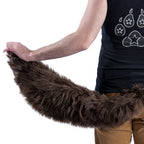 brown Pawstar Full Wolf Tail furry partial fursuit halloween costume cosplay accessory