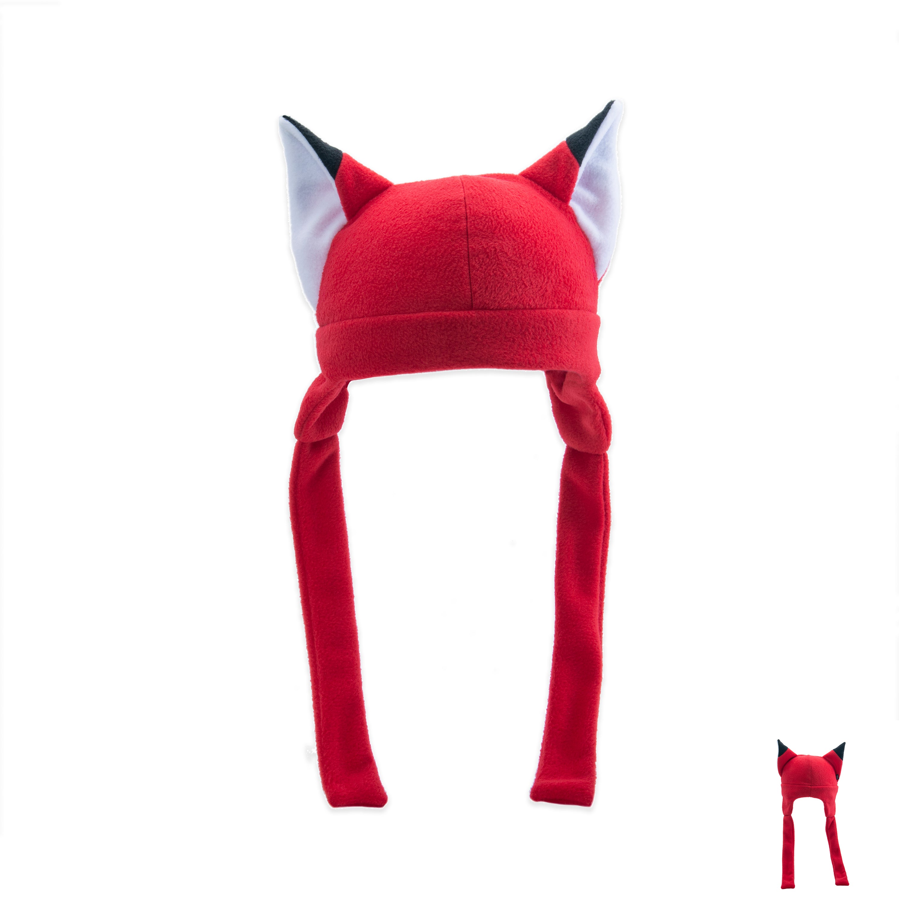 Pawstar Fleece Fox Hat cap beanie extra warm Partial Fursuit for furry conventions anime cosplay halloween costume rave music festival