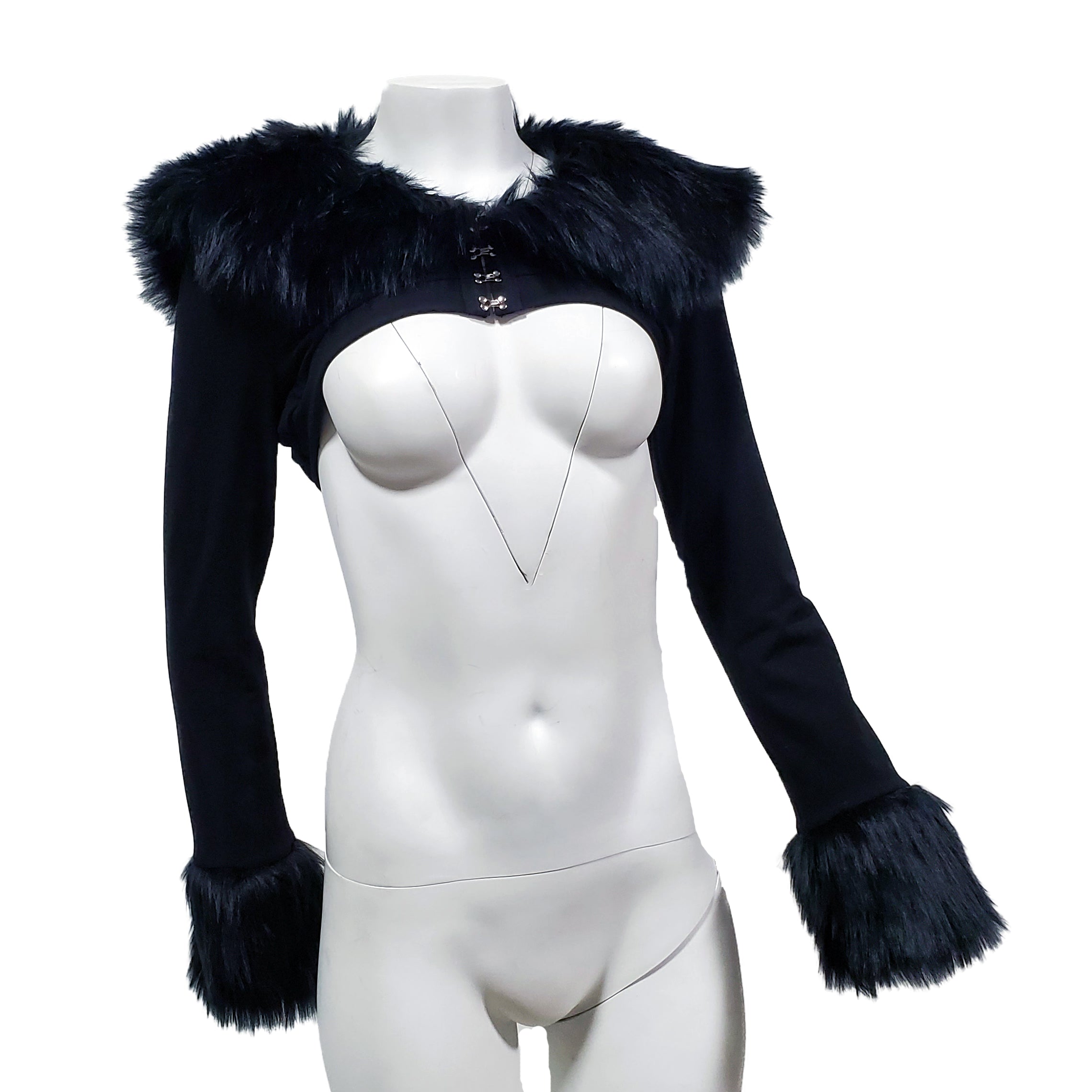 Fur Ruff Shrug - Pawstar dsfusion Tops outerwear, ship-15, ship-30day, tops
