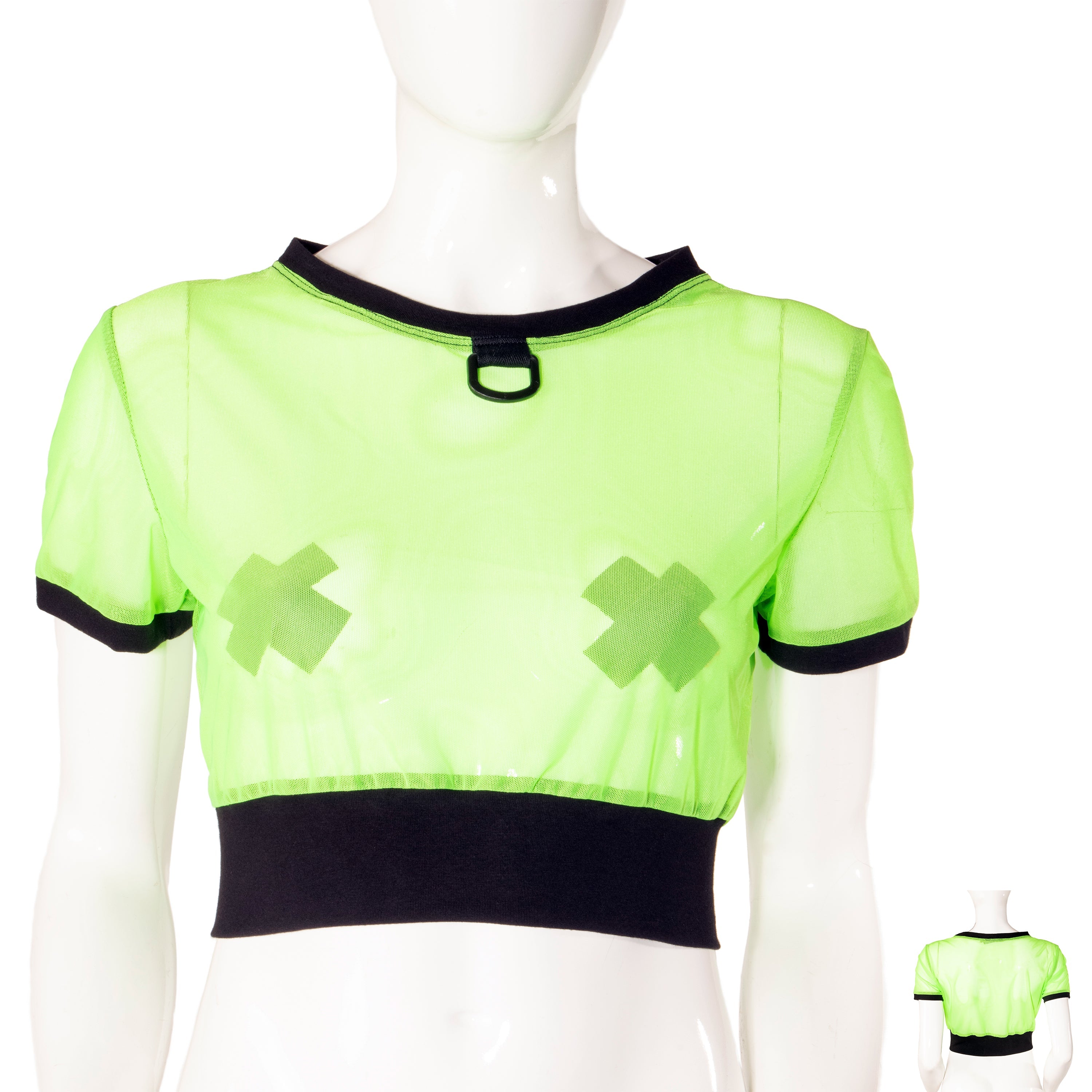 Pure Sheer Crop Shirt - Pawstar dsfusion crop top cyber, festival, rave, ship-15, ship-30day, tops