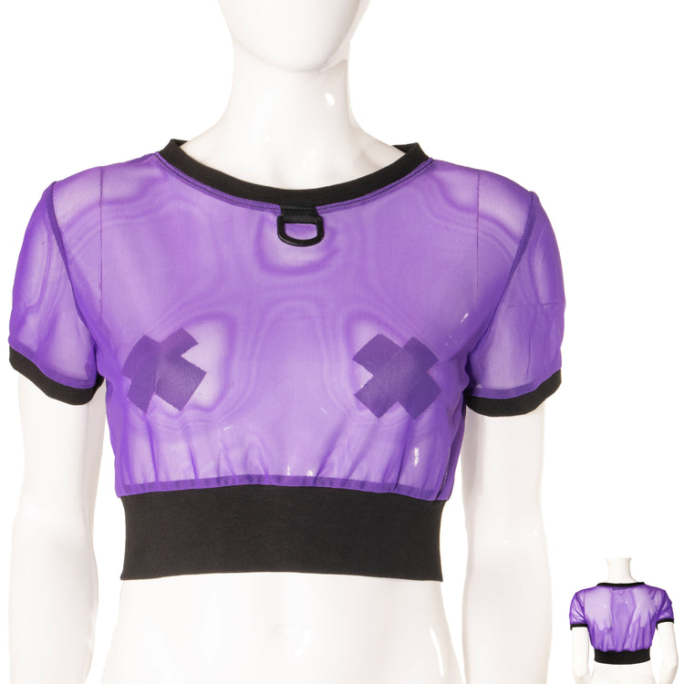 Pure Sheer Crop Shirt - Pawstar dsfusion crop top cyber, festival, rave, ship-15, ship-30day, tops