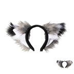 Pawstar Grey Gray fox ears headband for costumes, cosplay, fursuit, fashion, therian. Made in the USA since 2003.