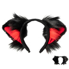 Red Pawstar Kitty Ear+ Headband -  cat ear headband for costumes, cosplay, fursuit, fashion, therian