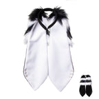 White Pawstar Floppy Bunny Ear+ Headband - bunny ears headband for costumes, cosplay, fursuit, fashion, therian