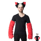 Monster Fur Arm Sleeves partial fursuit hand paw head furry cosplay halloween costume