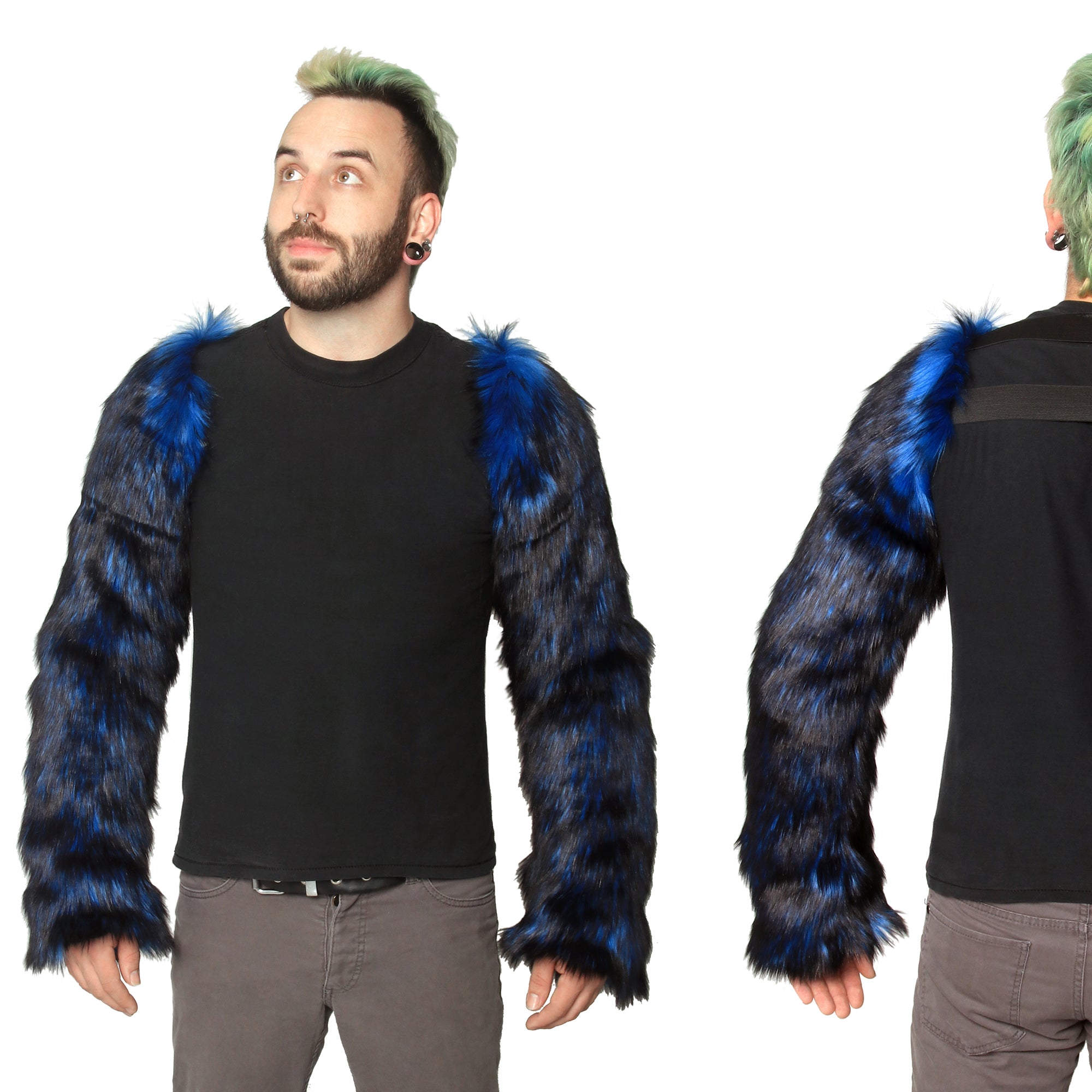 Wild Wolf Fur Arm Sleeves - Pawstar Pawstar Arm Sleeves Arm Sleeves, clothing, cosplay, costume, furry, fursuit, ship-15, ship-30day