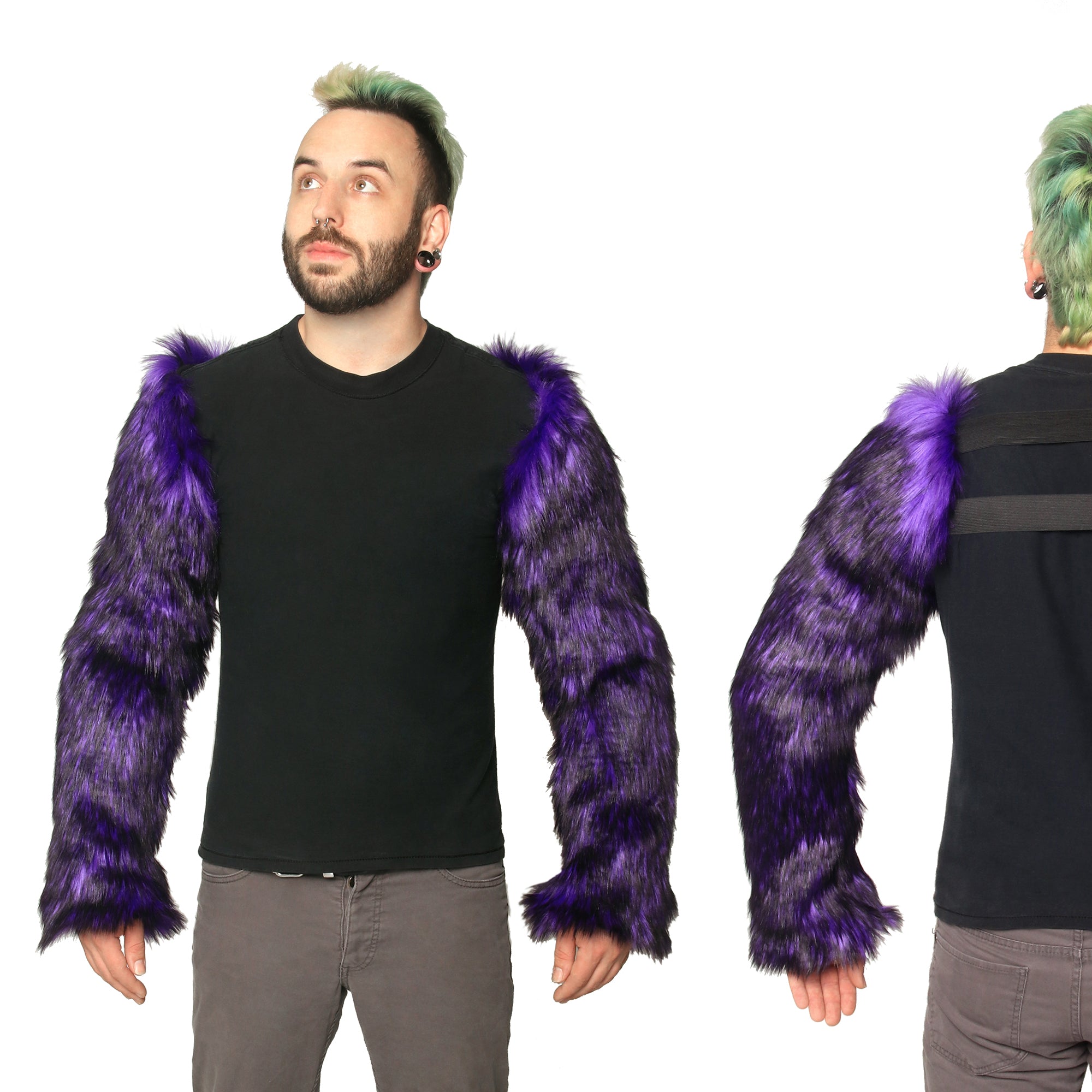 Wild Wolf Fur Arm Sleeves - Pawstar Pawstar Arm Sleeves Arm Sleeves, clothing, cosplay, costume, furry, fursuit, ship-15, ship-30day
