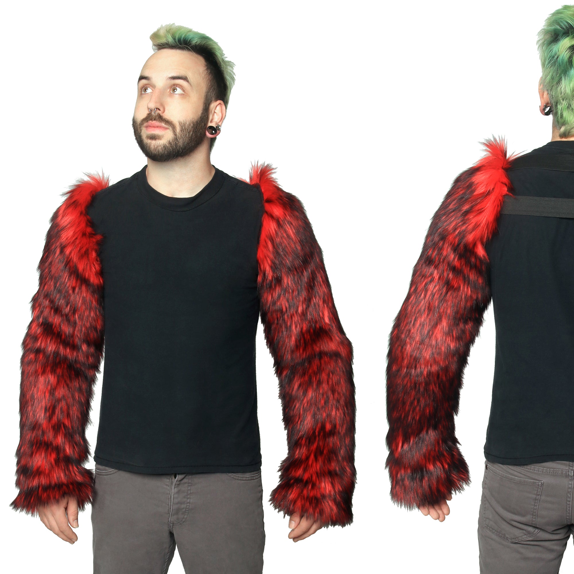 Wild Wolf Fur Arm Sleeves - Pawstar Pawstar Arm Sleeves Arm Sleeves, clothing, cosplay, costume, furry, fursuit, ship-15, ship-30day