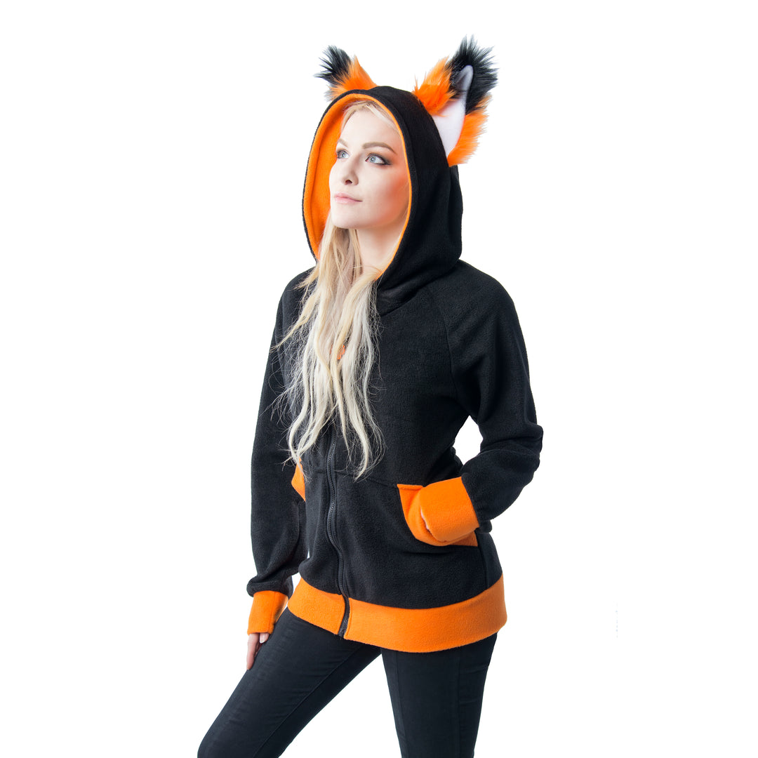 Fox Yip Hoodie - Orange - Pawstar Pawstar Hoodie clothing, cosplay, costume, flash sale, fox, furry, hoodie, sale, ship-15, ship-30day