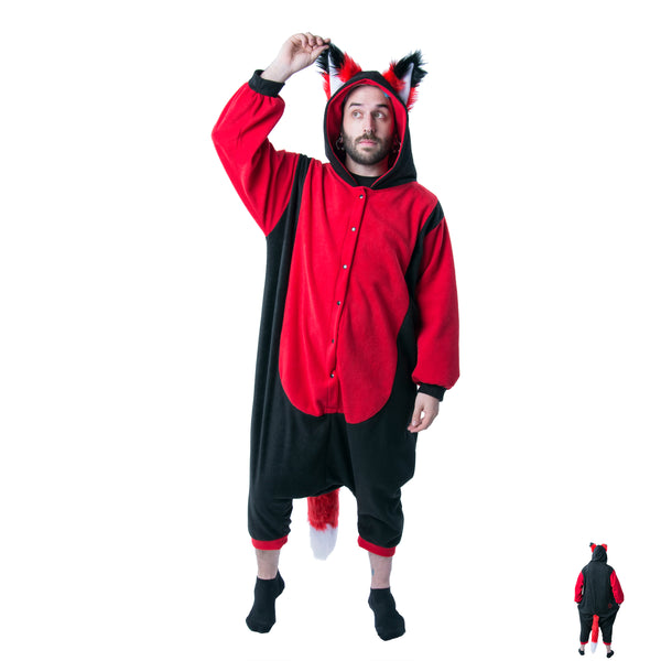 Fox Yip Kigurumi - Pawstar kigu onesie Japanese furry fursuit pj pajamas red