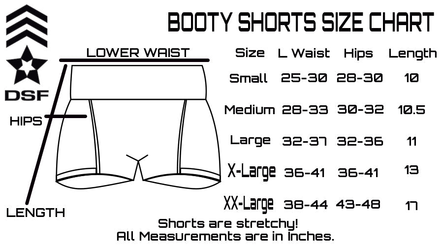 Siteline Booty Shorts - Pawstar dsfusion Shorts Bottoms, cyber, festival, rave, ship-15, ship-30day