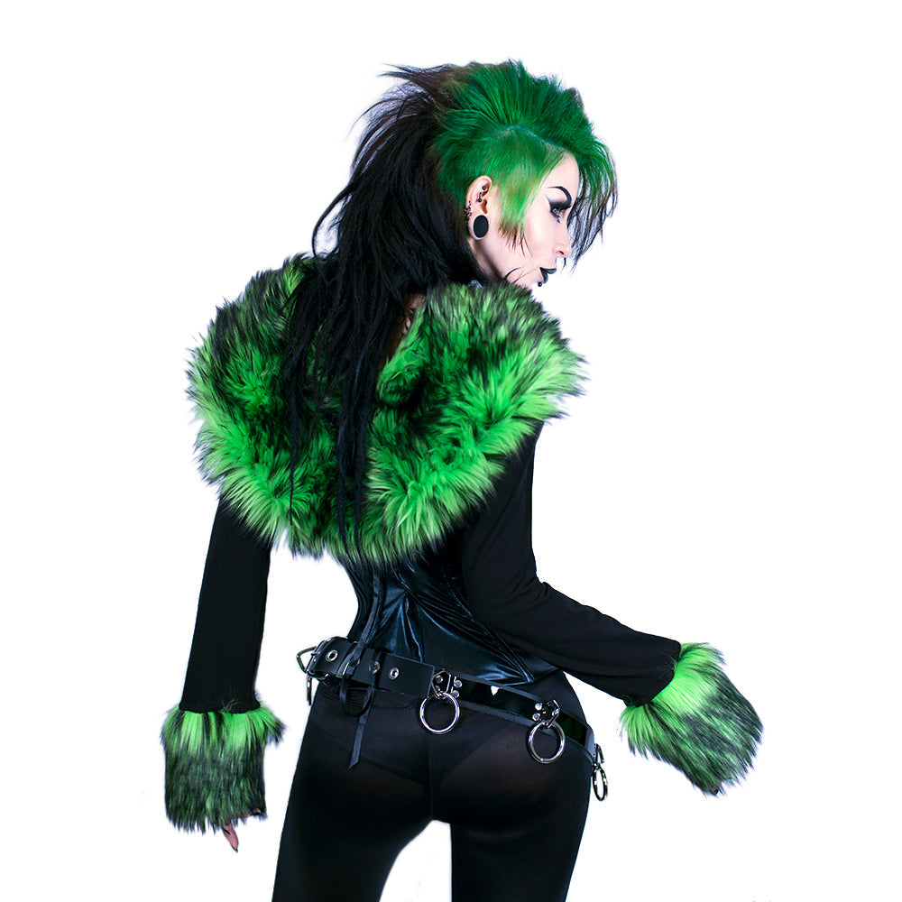 Fur Ruff Shrug - Pawstar dsfusion Tops outerwear, ship-15, ship-30day, tops