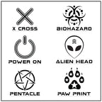 Symbol Goggles - Pawstar dsfusion Cyber Goggles cyber, festival, rave, ship-15, ship-15day