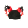 Pawstar Fox Yip Hat fleece and faux fur fox canine wold cap for furries partial fursuit halloween costume and cosplay red
