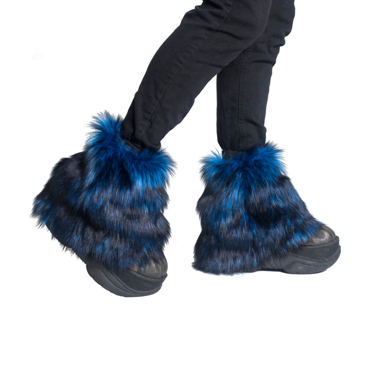 blue Pawstar pony puff leg warmer fluffy fluffies. Great for halloween costume and furry cosplay.