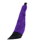 purple and black Full size fox tail by pawstar. These faux fur tails are perfect for cosplay, halloween costumes, partial fursuit and more. Made in the USA since 2003.