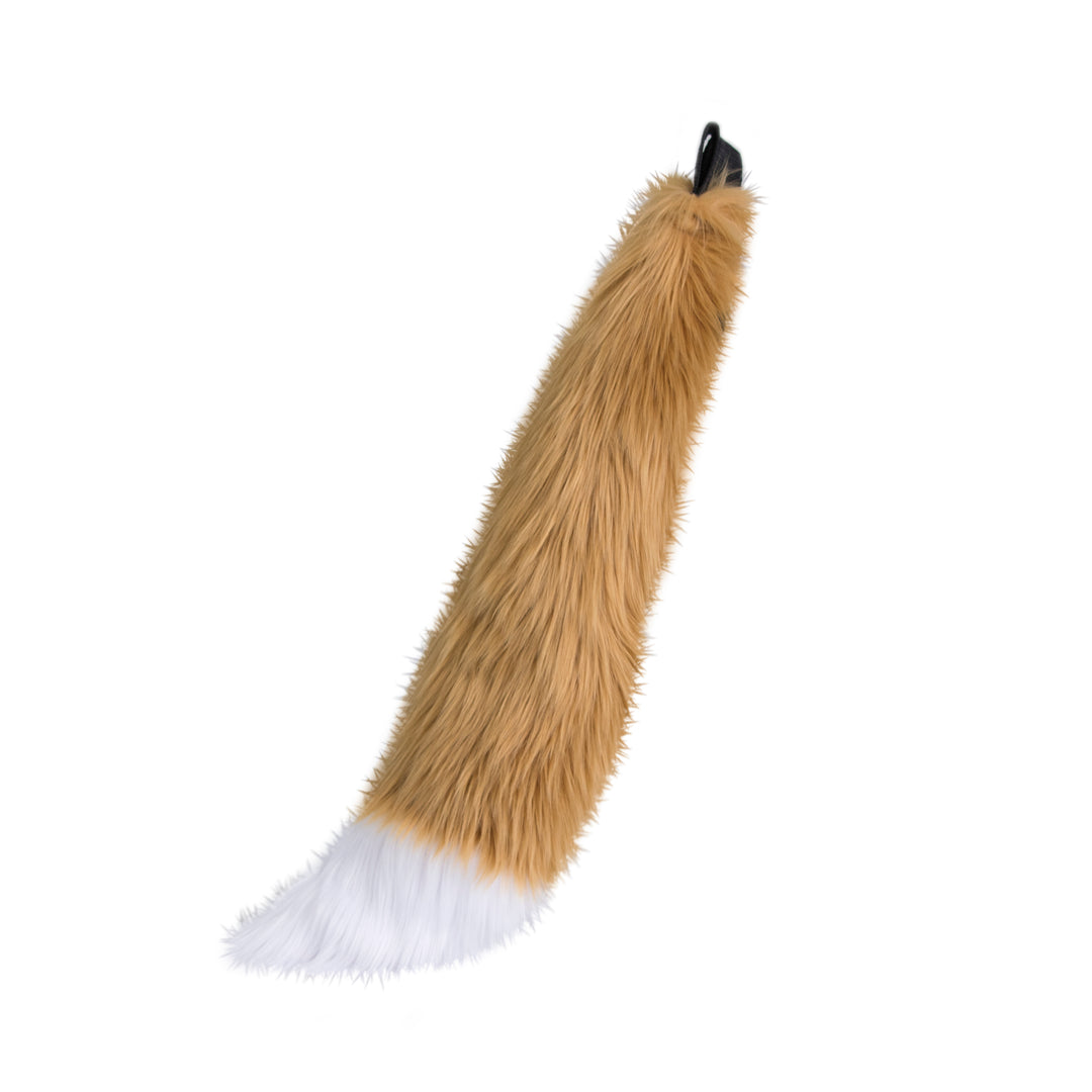 butterscotch Pawstar fluffy furry costume mini fox tail. Great for Halloween, Parties, and more.