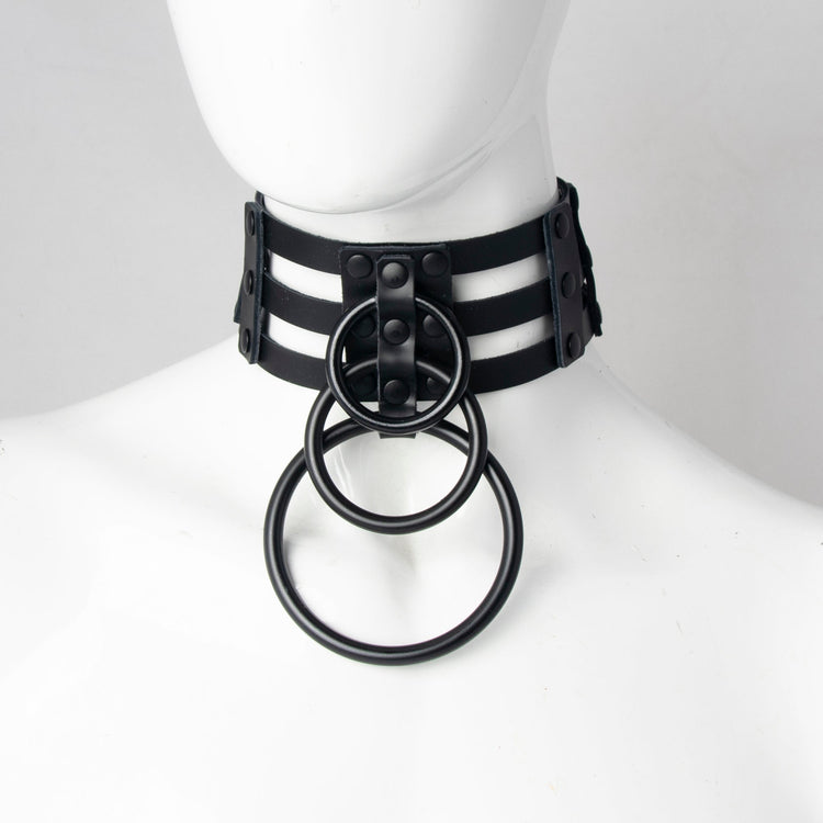Waterfall Cage Collar - Pawstar dsfusion Leather leather, ship-15, ship-15day