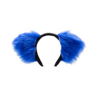 Blue Cat Ears, Fluffy Mew Ear Headband - Pawstar cat ear headband for costumes, cosplay, fursuit, fashion, therian