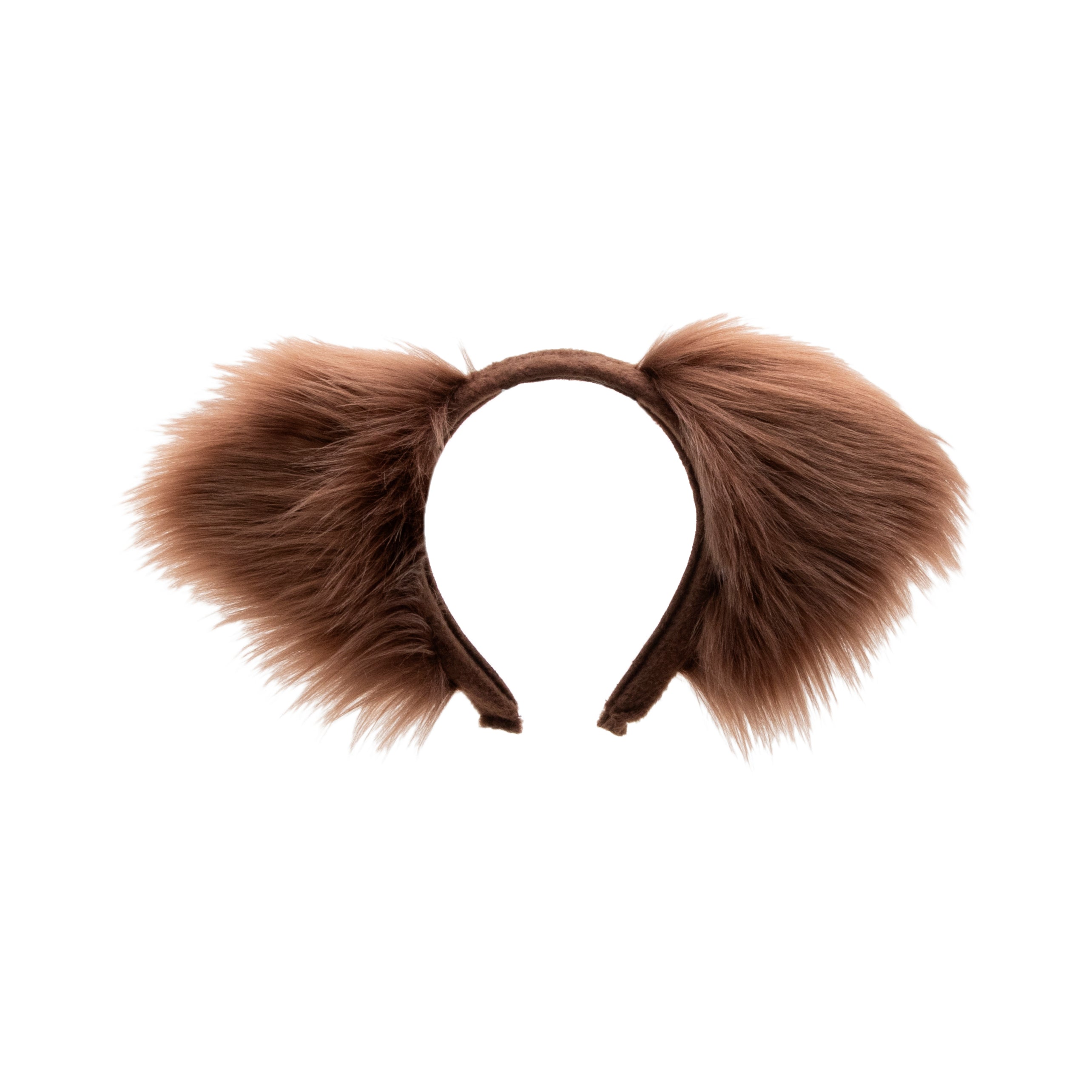 Brown Cat Ears, Fluffy Mew Ear Headband - Pawstar cat ear headband for costumes, cosplay, fursuit, fashion, therian