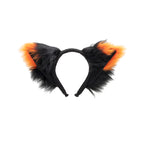 Orange Pawstar Fox Yip Tip Ear Headband - fox ear headband for costumes, cosplay, fursuit, fashion, therian