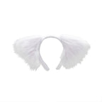 White Cat Ears, Fluffy Mew Ear Headband - Pawstar cat ear headband for costumes, cosplay, fursuit, fashion, therian