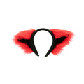 Red Cat Ears, Fluffy Mew Ear Headband - Pawstar cat ear headband for costumes, cosplay, fursuit, fashion, therian