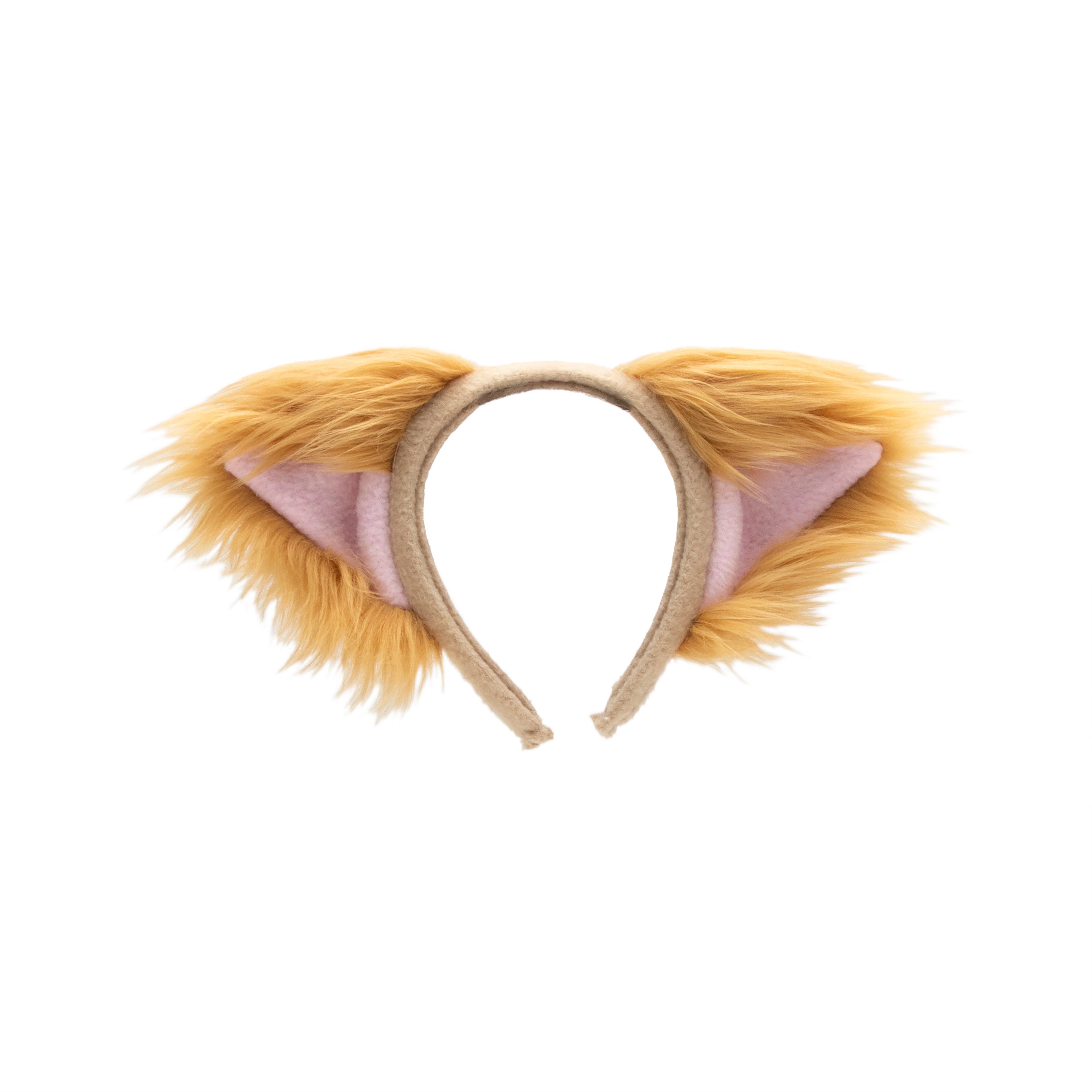 Butterscotch Cat Ears, Fluffy Mew Ear Headband - Pawstar cat ear headband for costumes, cosplay, fursuit, fashion, therian