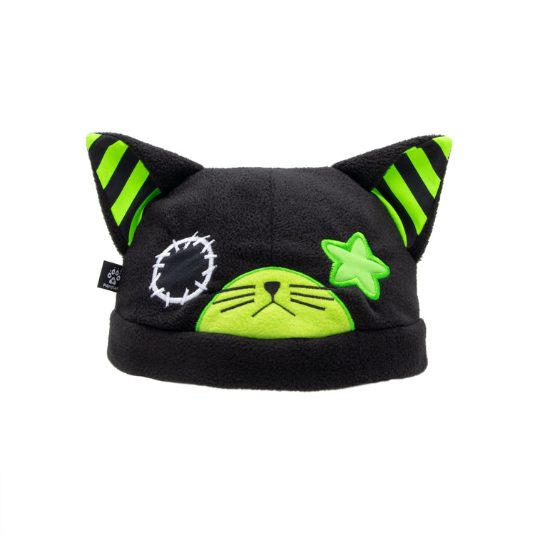 lime green Thimbles the ragdoll kitty cat hat. Great for halloween costume and furry cosplay.