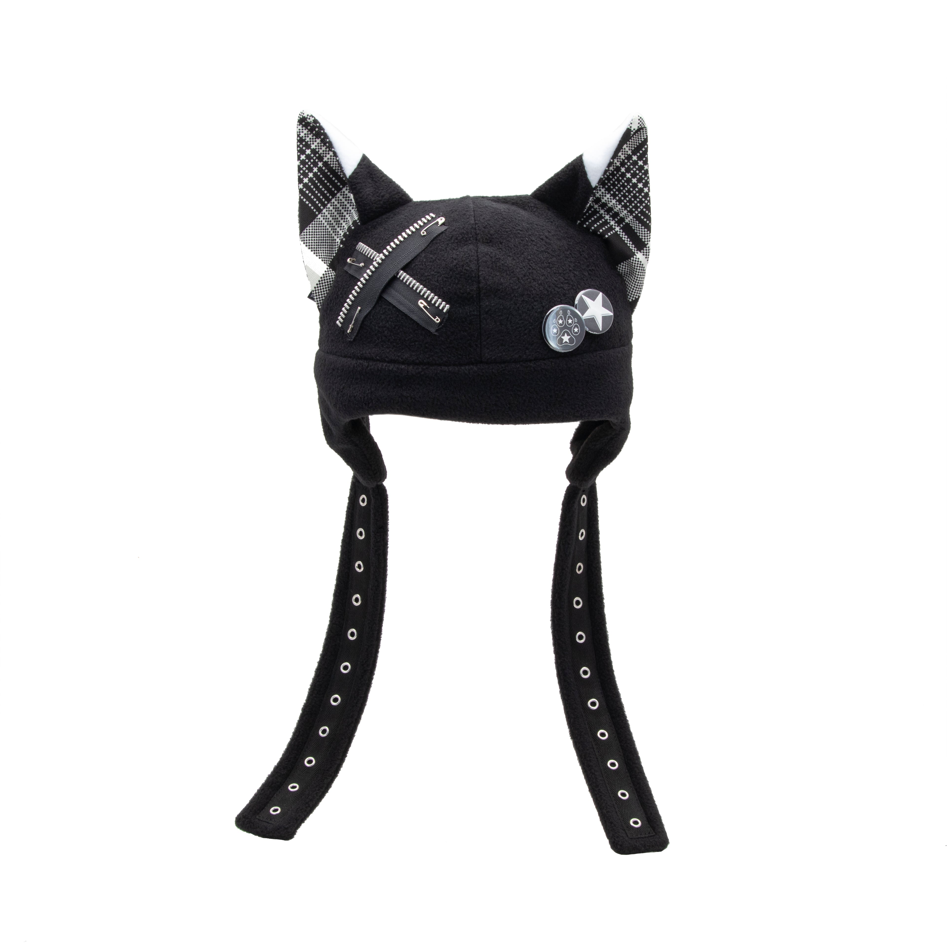 Pin Punx Fox Hat - Extra Warm - Pawstar Pawstar Fleece Hats canine, cosplay, costume, fox, furry, hat, ship-15, ship-15day