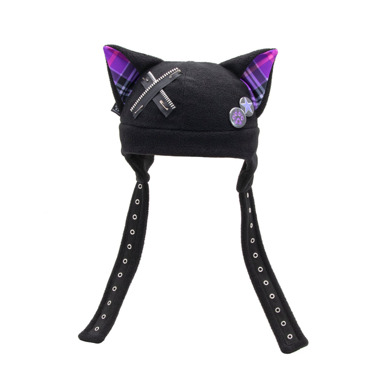 Pin Punx Kitty Hat - Extra Warm - Pawstar Pawstar Fleece Hats cat, cosplay, costume, Feline, furry, hat, ship-15, ship-15day