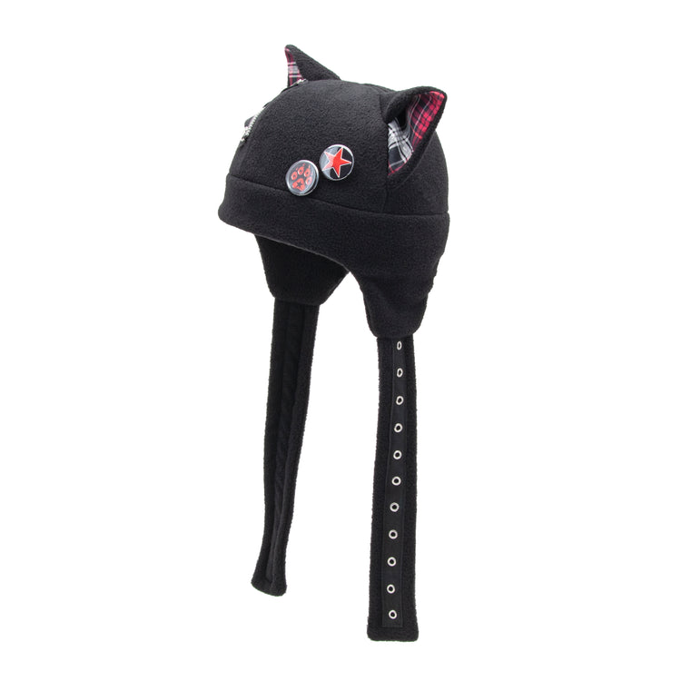Pin Punx Kitty Hat - Extra Warm - Pawstar Pawstar Fleece Hats cat, cosplay, costume, Feline, furry, hat, ship-15, ship-15day