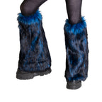blue Wild Wolf Fur Leg Warmers - Pawstar Pawstar Leg Warmers cosplay, costume, furry, Legs, wolf