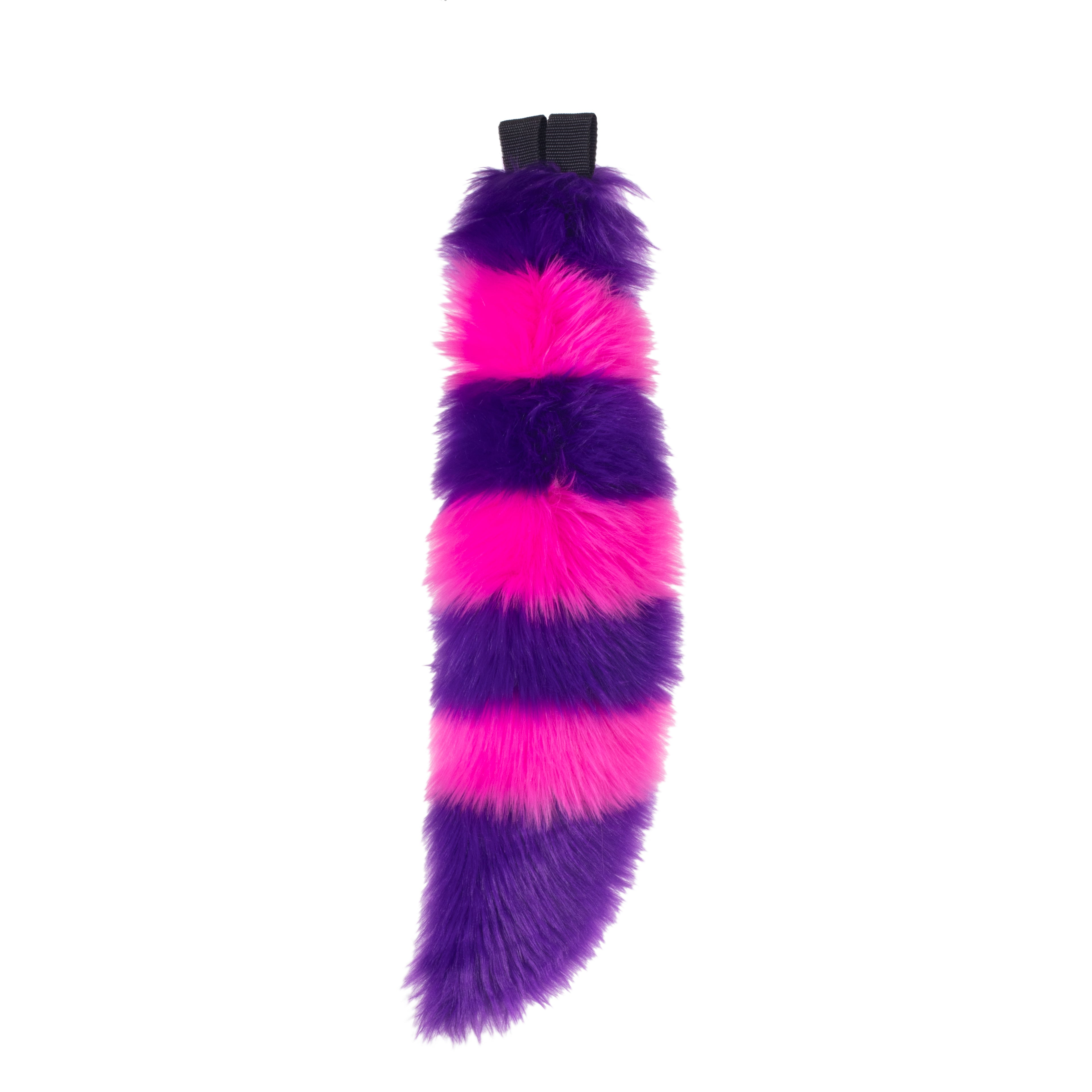 Pawstar Cheshire Mini Fox Tail alice in wonderland furry fluffy partial fursuit halloween costume or cosplay accessory