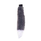 grey gray with white tip Mini Fox Tail - Pawstar Pawstar Tails canine