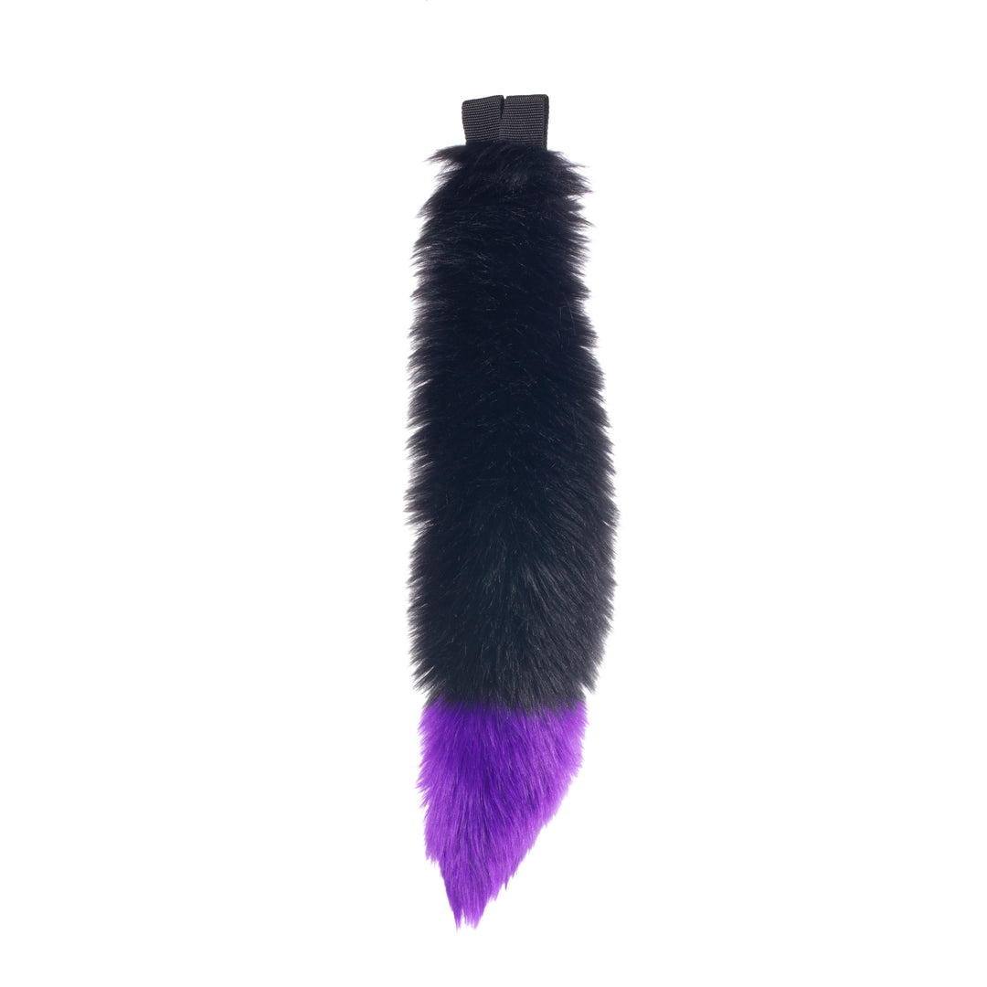 purple  Yip Tip Mini Fox Tail by pawstar. Made from vegan friendly faux fur. Perfect for halloween costumes cosplay and more. Made in the USA