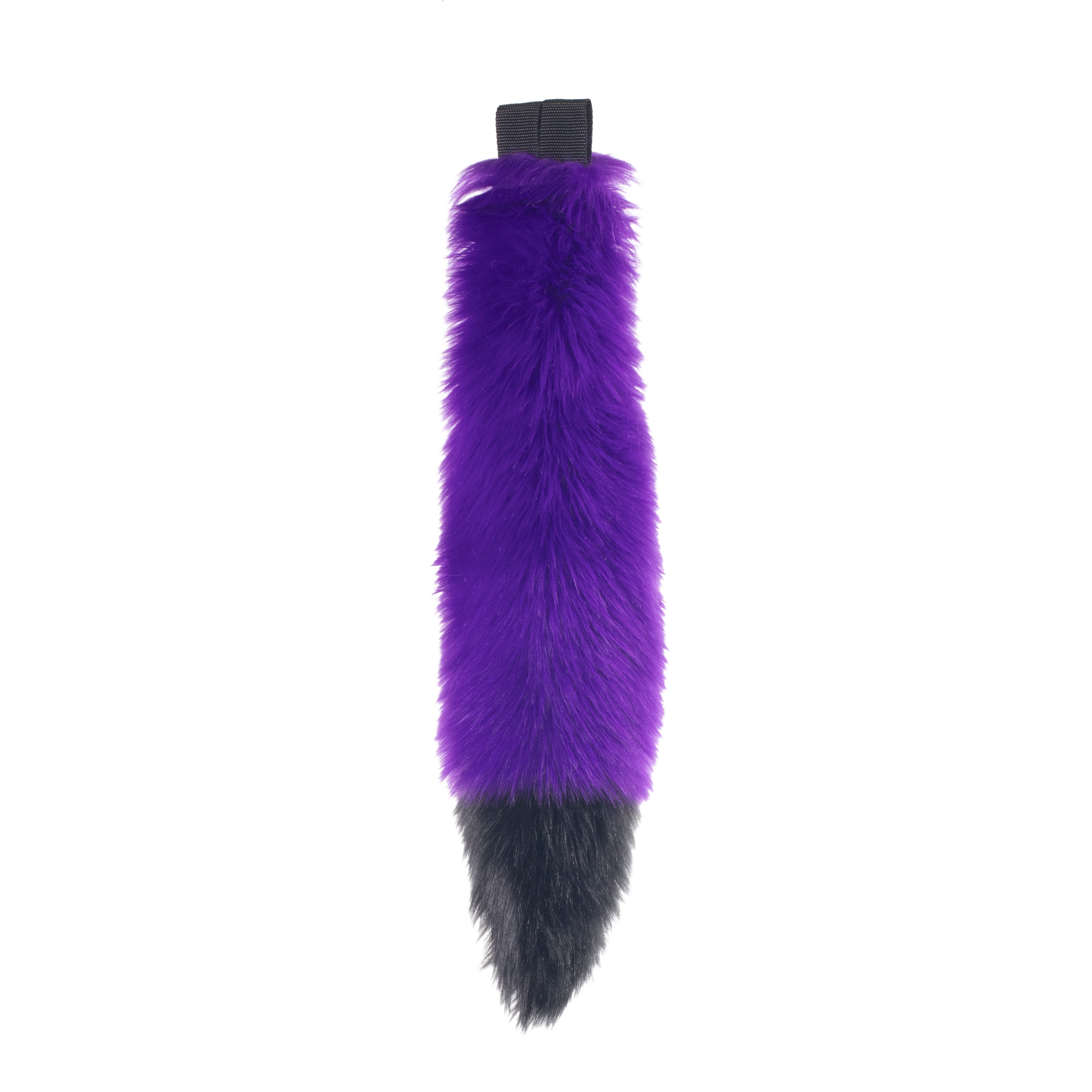 purple with black tip canine Mini Fox Tail - Pawstar Pawstar Tails 